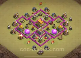 Mejor base de guerra Anti 3 Star TH6 2024 - Copiar enlace dentro #18293