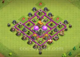 رابط قاعدة الزراعة TH6: Anti 3 Star - Clash of Clans 2024 #18299