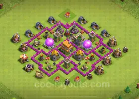 TH6 Farming Base Link & Anti-Air Hybrid - Clash of Clans 2024 #18300