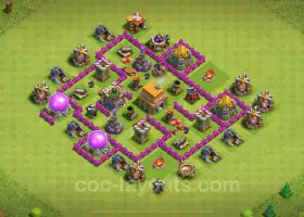 Top TH6 Trophy Defense Base - Clash of Clans 2024 #18311