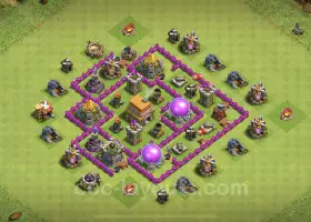 TH6 Farming Base Link - Anti 3 Stars Hybrid | Ciocnirea clanurilor #18418