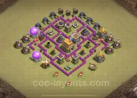 أفضل قاعدة حرب TH6 - رابط نسخ CWL لمكافحة كل شيء رقم 18420