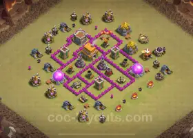 Mejor base de guerra TH6 Anti 3 Stars 2024 - Copiar enlace dentro #18440