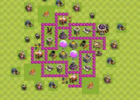 Best TH6 Farming Base - Clash of Clans Town Hall Level 6 #18480