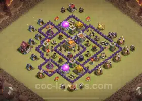 Beste TH7 Anti 2 Stars War-basis 2024 - Hybride en link #18493