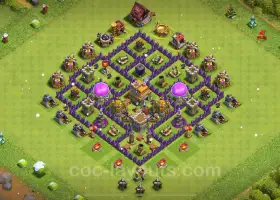 Căn cứ canh tác TH7 - Chống 2 sao & All Defense | Clash of Clans #18512