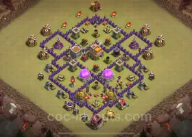 ベスト対 2 スター TH7 戦争基地 (リンク) - 2024 COC ガイド #18600