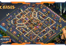 Base TH17 superior: diseños de enlace, híbrido y anti-2 estrellas - COC #18631