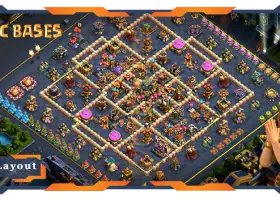 Principais layouts de base anti-troféu TH17 para Clash of Clans #18635