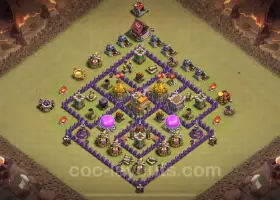 Best Anti 3 Star TH7 CWL War Base with Link 2024 #18636