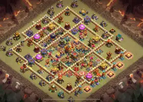 TH 16 War Base for Clash of Clans: Super & Baby Dragon #18634