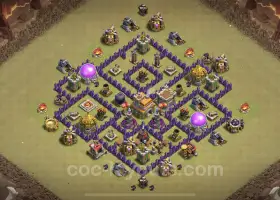 Top Anti 3 Stars TH7 War Base | Clash of Clans Layout #18657