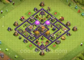 Base Agrícola TH7 | Layout Híbrido Anti 2 Estrelas - COC 2024 #18662