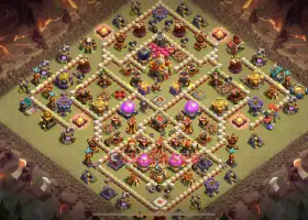 TH16 War Base for Clash of Clans - Ice Golems & Loon #18663