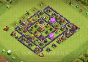 Лучшие базовые ссылки Anti 3 Stars TH7 для Clash of Clans 2024 #18675