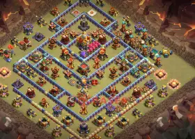 Top Town Hall 16 Base de Guerra para Clash of Clans | Copiar Link Base #18679