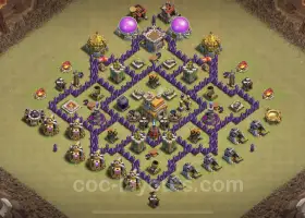 Top TH7 War Base Copy - Anti Air & Dragon Defense #18680