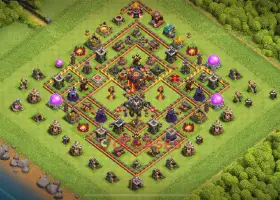 10 Tata Letak Pangkalan Perang Balai Kota Teratas | Tautan Salin Clash of Clans #18689