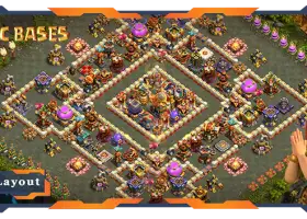 أعلى تخطيط قاعدة الزراعة TH16 مع الرابط - Clash of Clans #18701