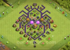 Nejlepší zábavné TH7 Troll Bases 2024 – Clash of Clans Art #18707