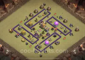 Best TH7 War Base with Link - Anti Air & Dragon Defense #18716