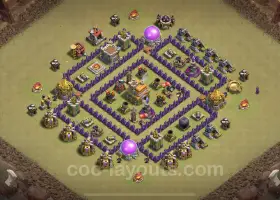 Miglior base di guerra TH7 con difesa antiaerea - Clash of Clans #18717