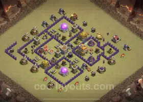 Top Max TH7 War Base: Anti Everything & Hybrid Design #18722