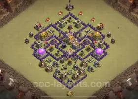 Meilleur lien de base de guerre hybride TH7 Anti 2 étoiles-Clash of Clans #18725