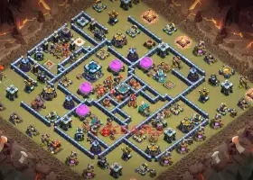 Top Stadhuis 13 Oorlogsbasis | Clash of Clans Kopieer basislink #18730