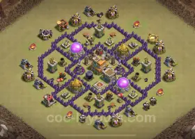 Base TH7 Anti 2 Stars Tốt Nhất - Top Town Hall 7 War Layout #18752