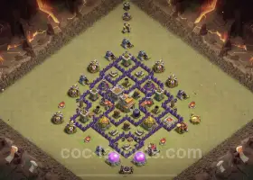 Melhor Base de Guerra TH7: Níveis Máximos, Anti-Tudo com Link #18763