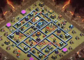 Top Town Hall 13 War Base Copy Link - Clash of Clans #18769