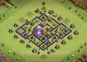 Top TH7 Farming Base: Anti 3 Stars Hybrid Layout & Link #18775