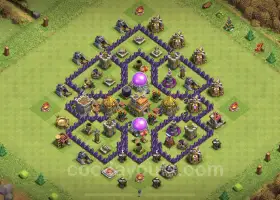 TH7 Hybrid Farming Base Link – Clash of Clans Layout #18795