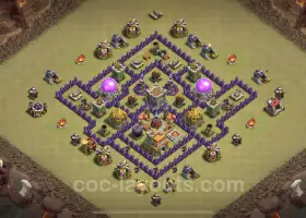 Best Max Level TH7 War Base - Hybrid Base Link for CWL #18819