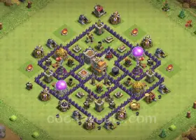 Best Anti 2 Stars TH7 Base - Clash of Clans Hybrid Design #18822