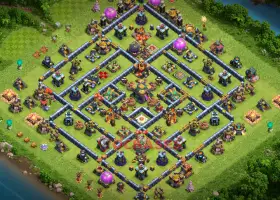 Top Town Hall 14 Hybrid Base - Clash of Clans Strategy #18834