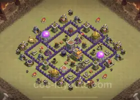 Top Anti 2 Stars TH7 War Base Link - Clash of Clans #18835