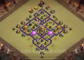 Best Anti 2 Star TH7 War Base 2024 | Clash of Clans #18854