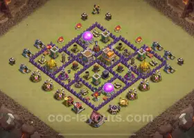 Best Anti 2 Stars War Base TH7 - Hybrid Link 2024 #18857