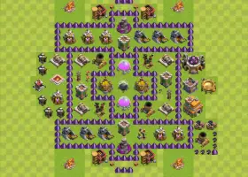 Farming Base TH7 Layout for Clash of Clans - Resource Defense #18861