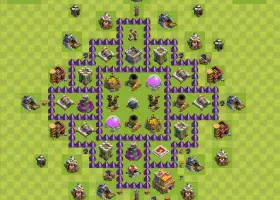 TH7 Farming Base Design - Clash of Clans Resource Defense #18864