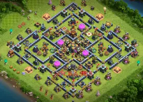 Top Town Hall 14 Farming Base: Anti 2-Star & Anti Air #18886