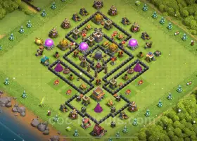 TH8 Farming Base Link: Anti-Air Design for Clash of Clans 2024 #18892