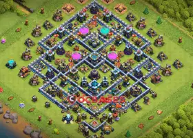 Top Town Hall 13 Farming Base: Compact & Anti-Ground | COC #18897