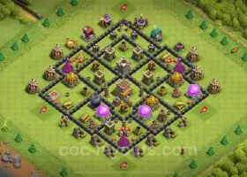 Top TH8 Anti 2 Stars Hybrid Base Link - Clash of Clans 2024 #18911