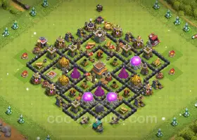 TH8 Hybrid Base Copy - Anti 3 Stars | Clash of Clans 2024 #18924