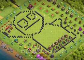 Top Troll Bases for TH8 - Funny Clash of Clans Designs 2024 #18935