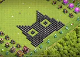 Best Funny Troll Base TH8 (2024) - Clash of Clans Art #18945