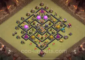 Best TH8 Anti 2 Star War Base 2024 - With Link & Tips #18961